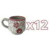 TAZA EXPRESO FONDO TRADICIONAL MIK BLANCO TRES FLORES CEREZO