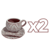 SET 3 PIEZAS CHOCOLATERA GRANDE FONDO ROSA MIK BLANCO
