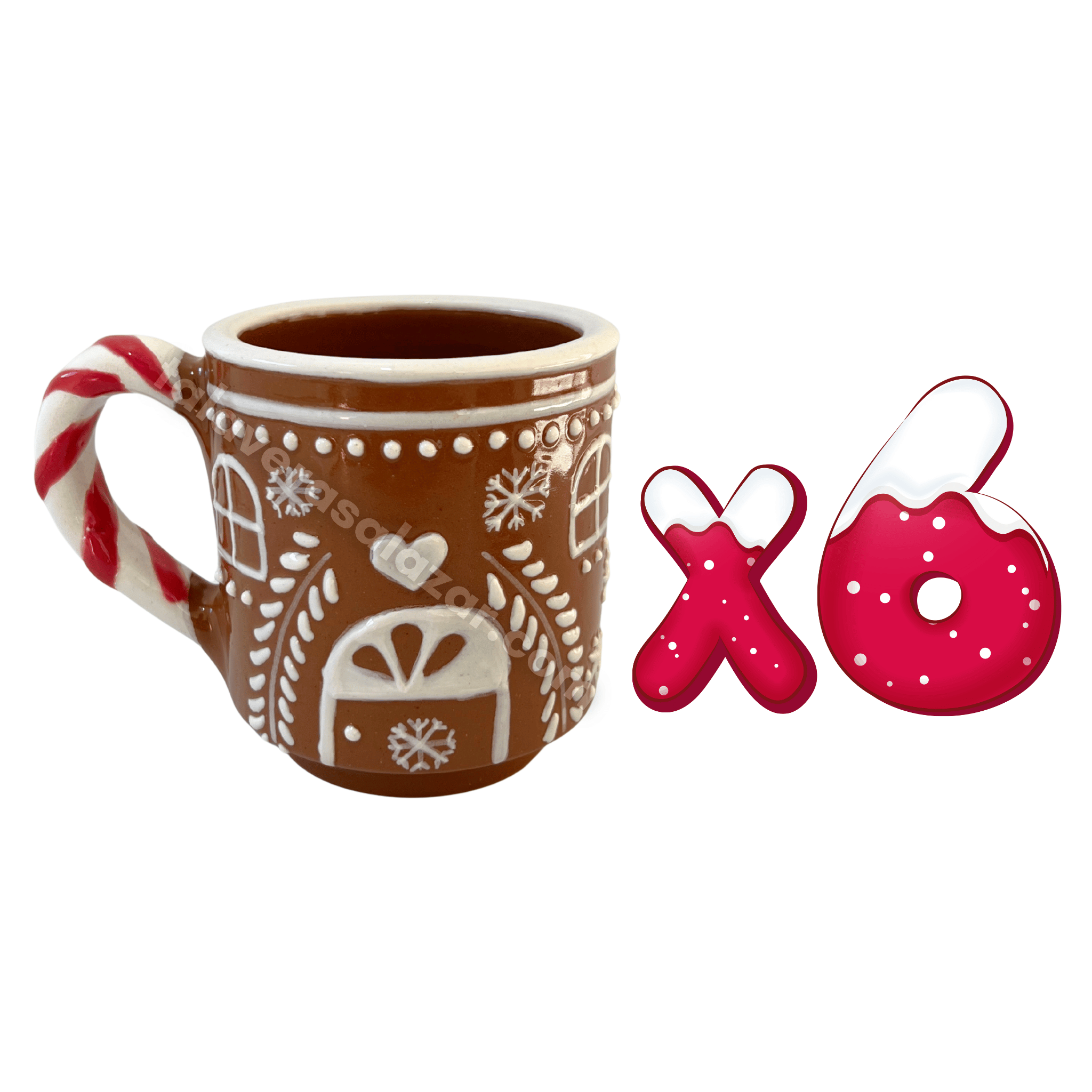 TAZA RECTA GALLETA DE JENGIBRE CON ASA BASTÓN