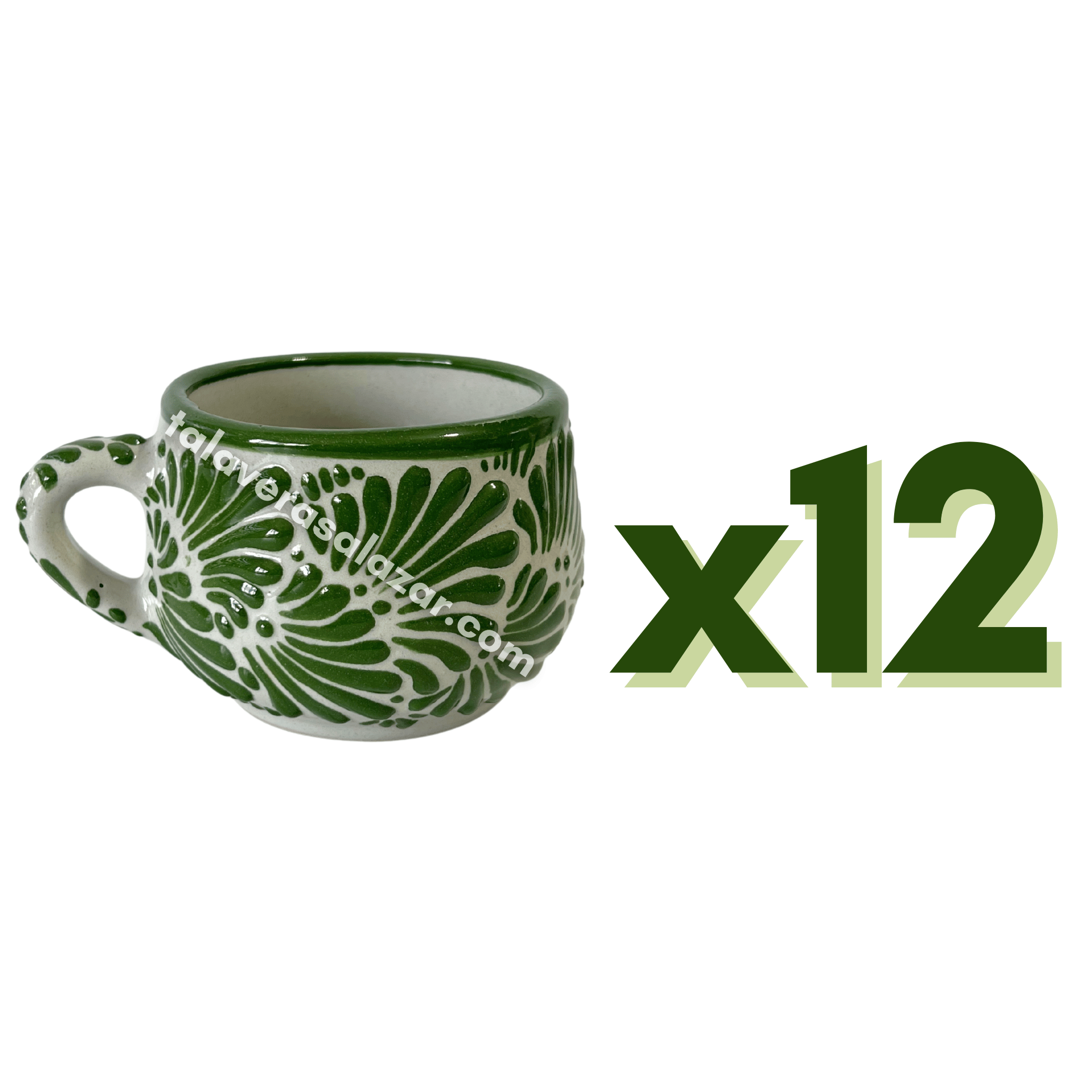 TAZA CHOCOLATERA MEDIANA FONDO TRADICIONAL MIK VERDE BANDERA