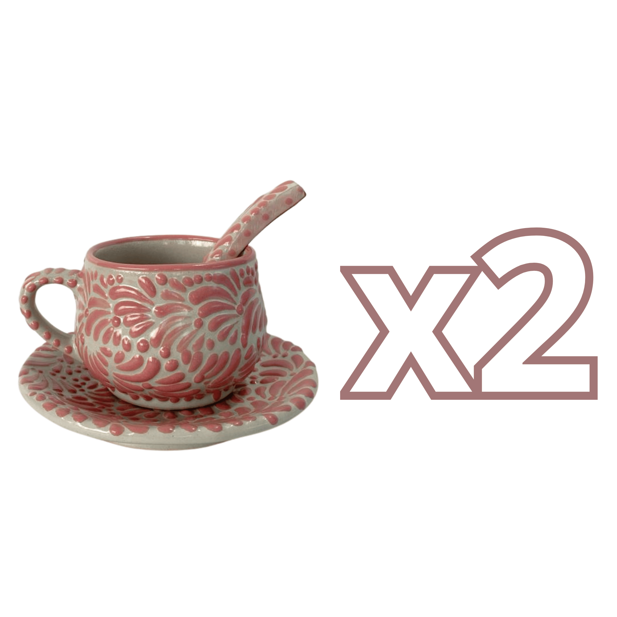 SET 3 PIEZAS CHOCOLATERA MEDIANA FONDO TRADICIONAL MIK ROSA