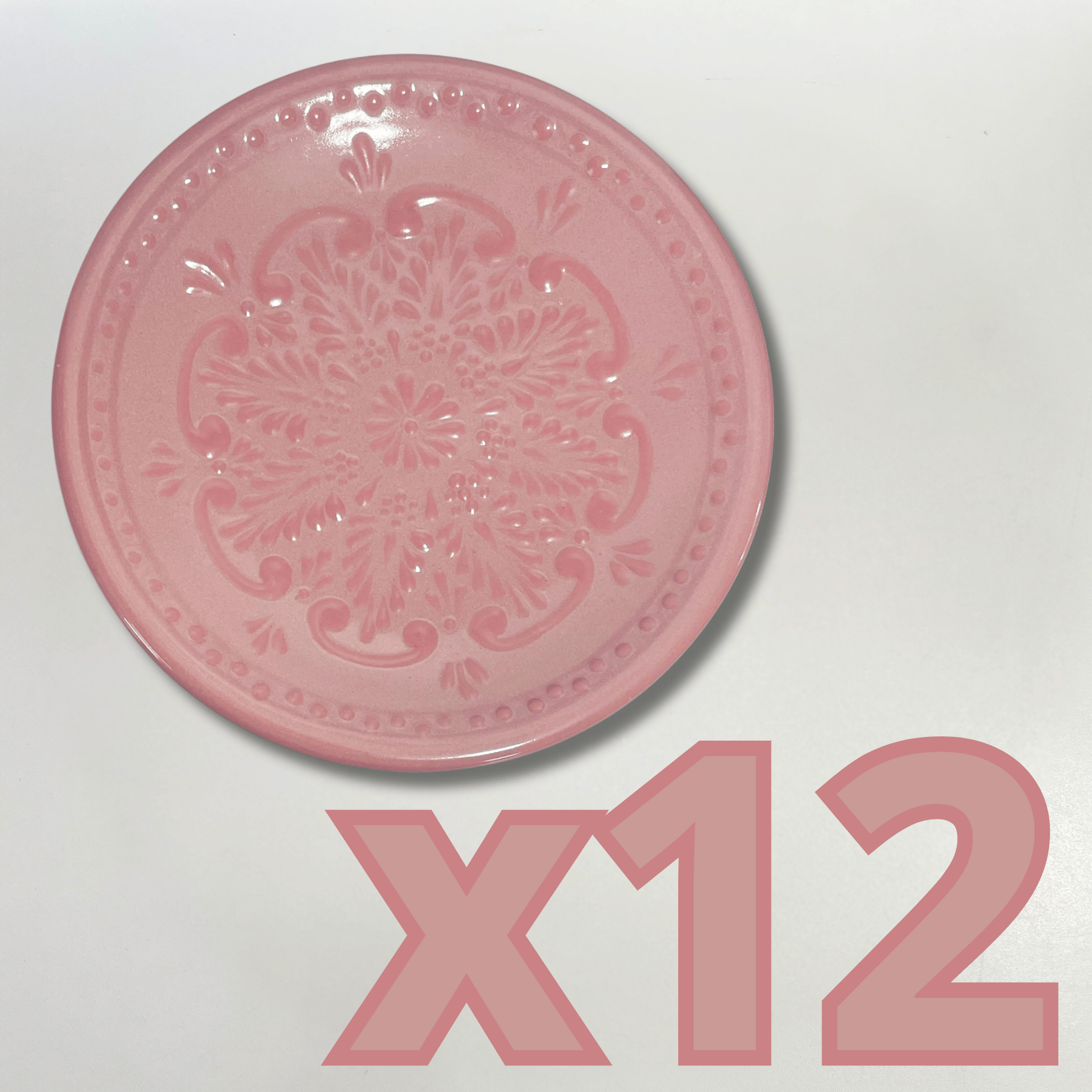PLATO PLANO FONDO ROSA ONDITAS ROSA