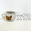 TAZA CHOCOLATERA MEDIANA FONDO TRADICIONAL MIK BLANCO MARIPOSAS