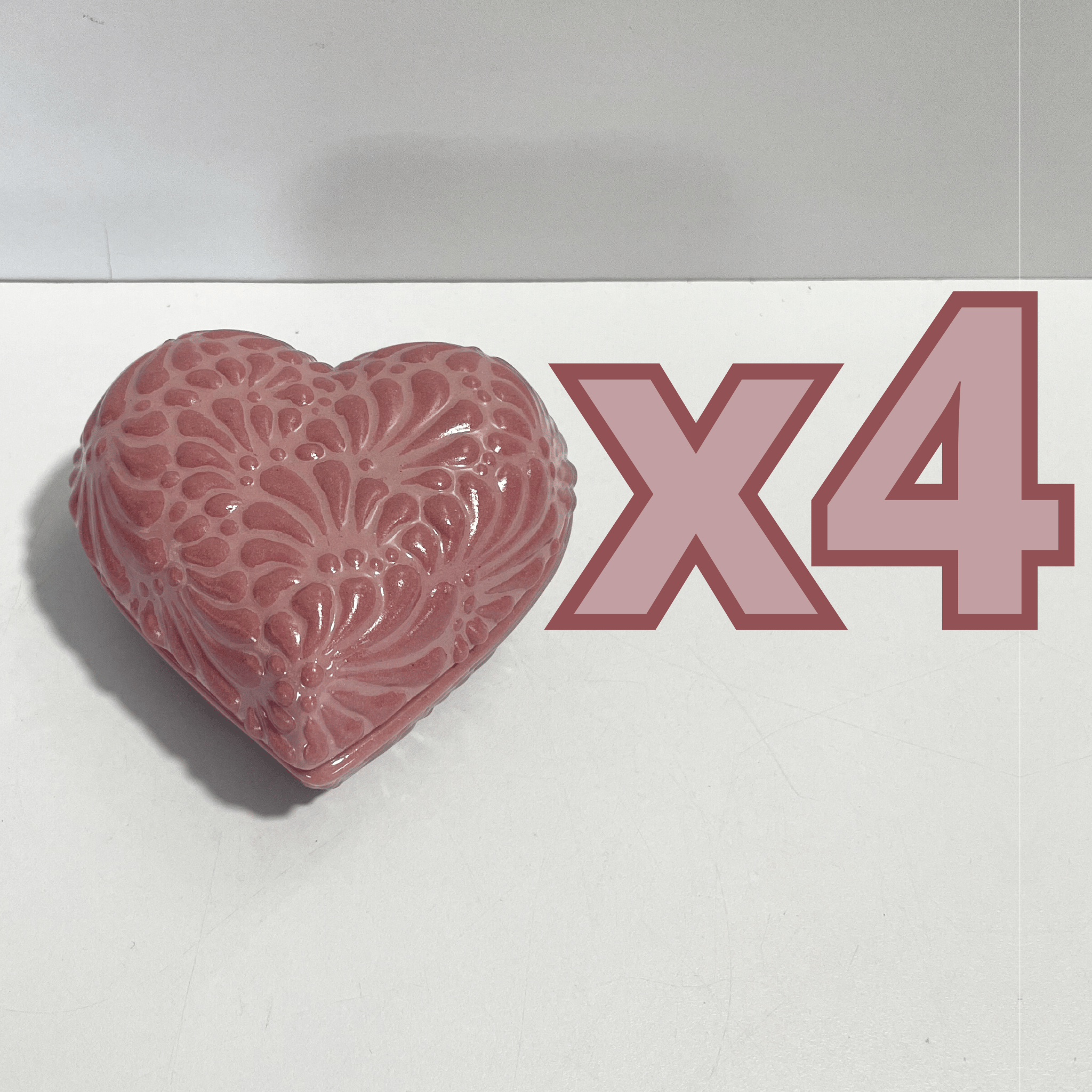ALHAJERO GRANDE FORMA DE CORAZON FONDO ROSA MIK ROSA