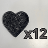 PLATO DE CORAZON 16 CM MIK SUPER BLACK