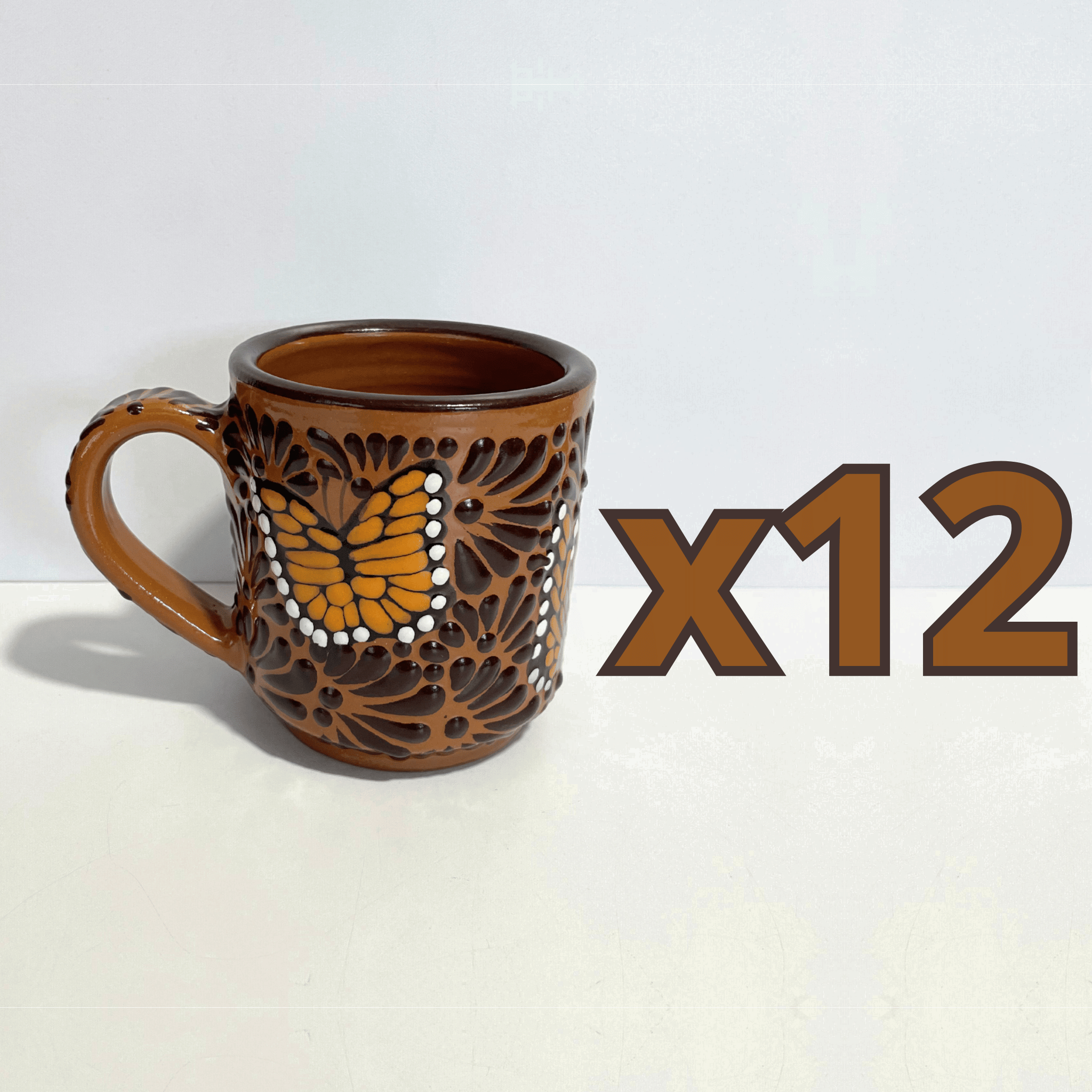 TAZA RECTA ESTANDAR FONDO CAFE MIK CAFE CHOCOLATE MARIPOSAS