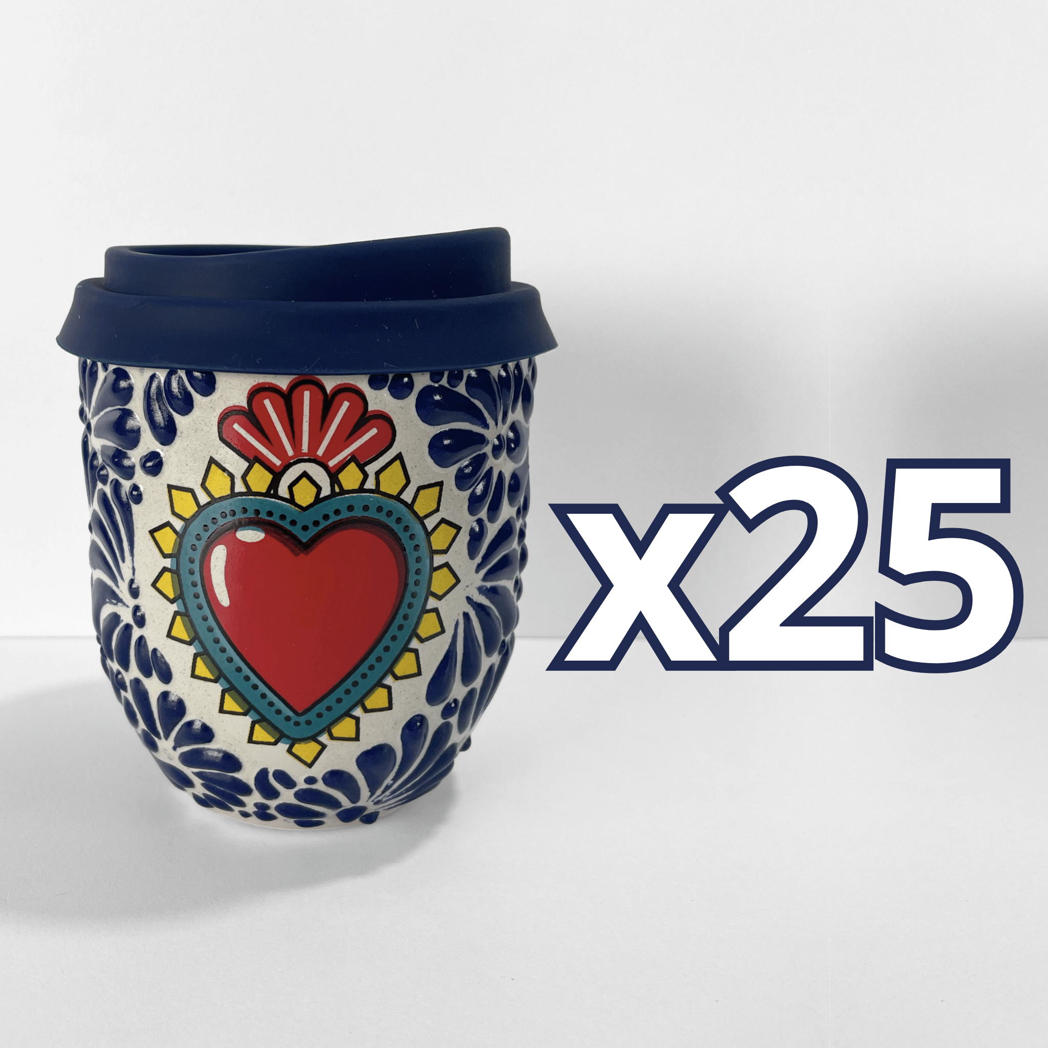 TERMO BOLITA FONDO BLANCO MIK AZUL COBALTO SAGRADO CORAZON