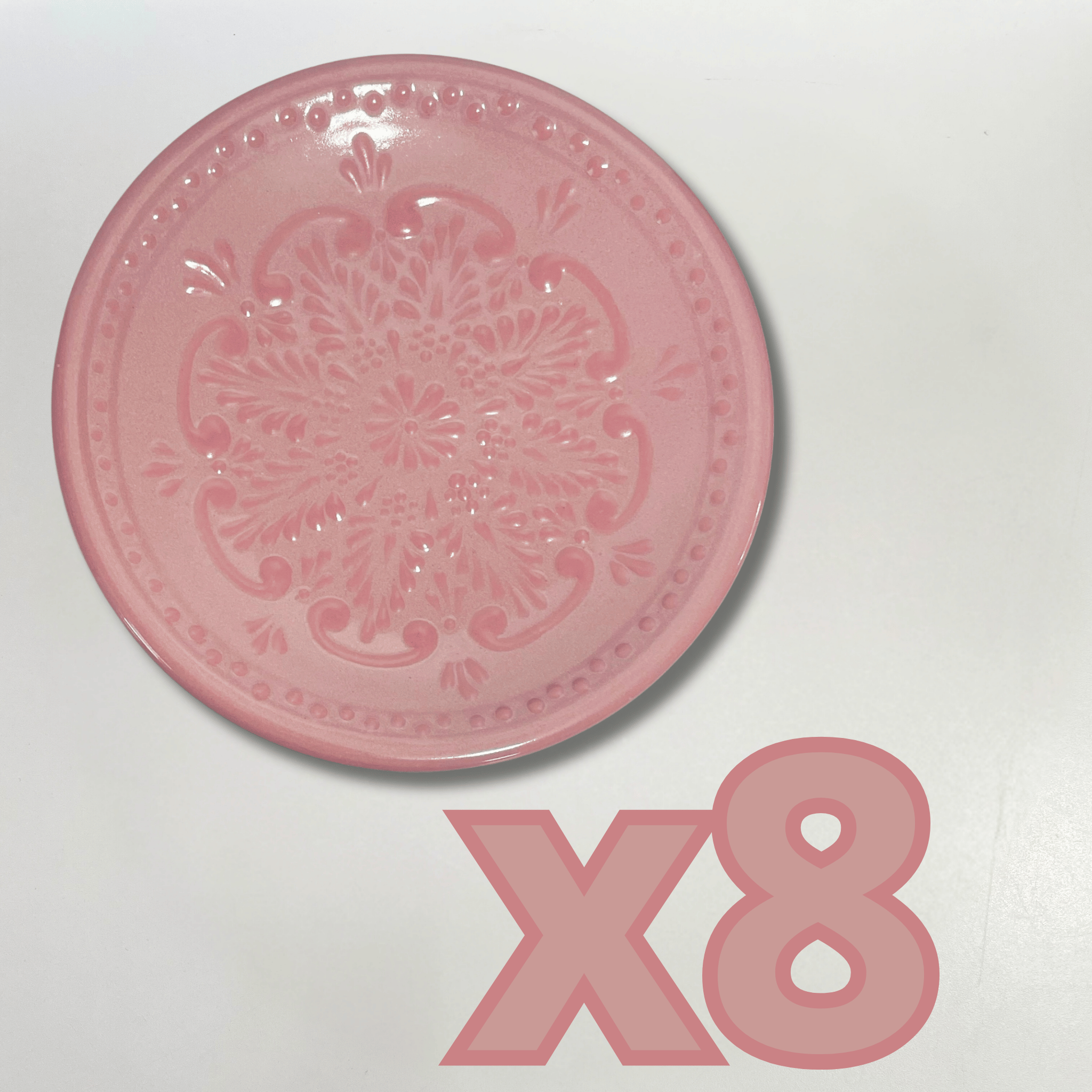 PLATO PLANO FONDO ROSA ONDITAS ROSA