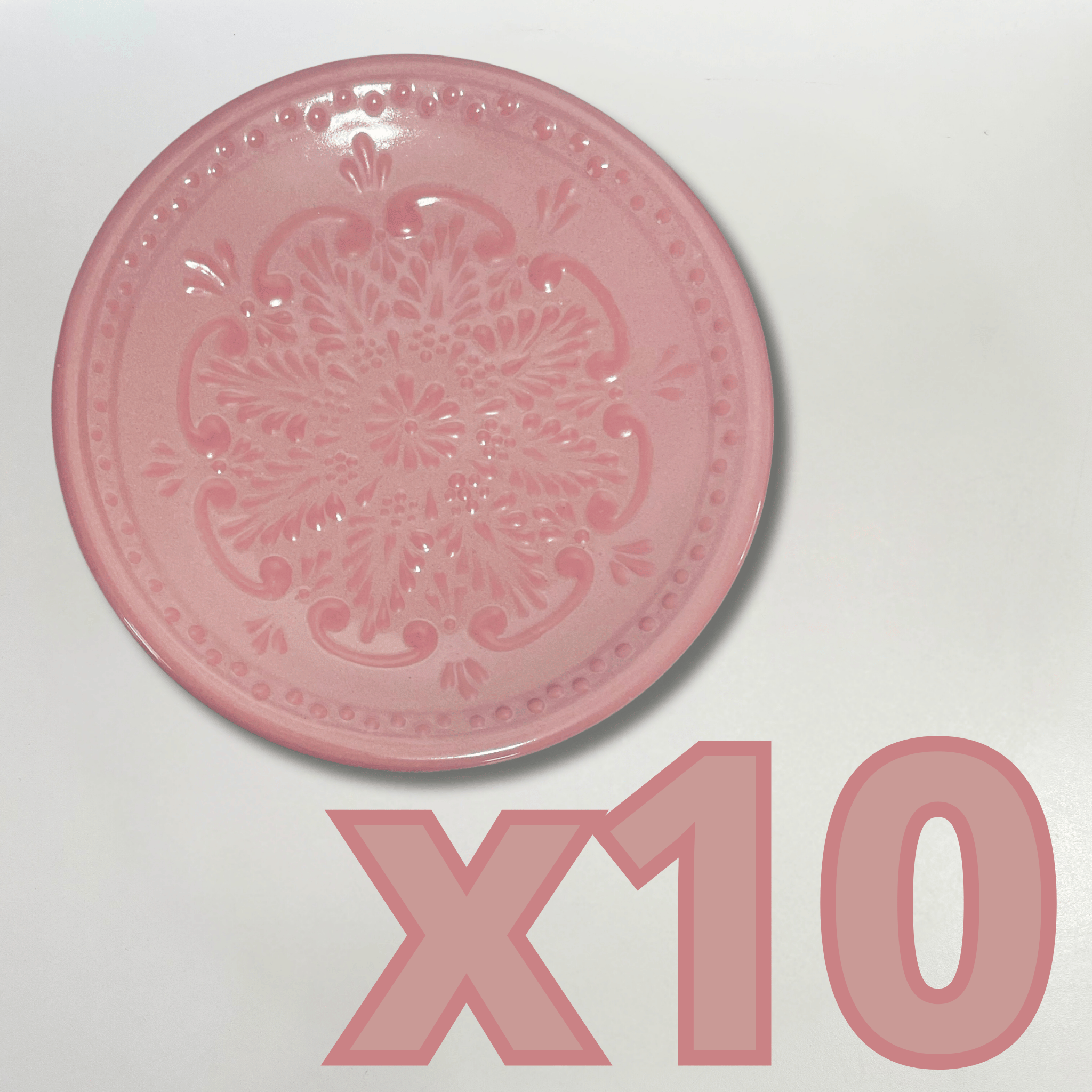 PLATO PLANO FONDO ROSA ONDITAS ROSA
