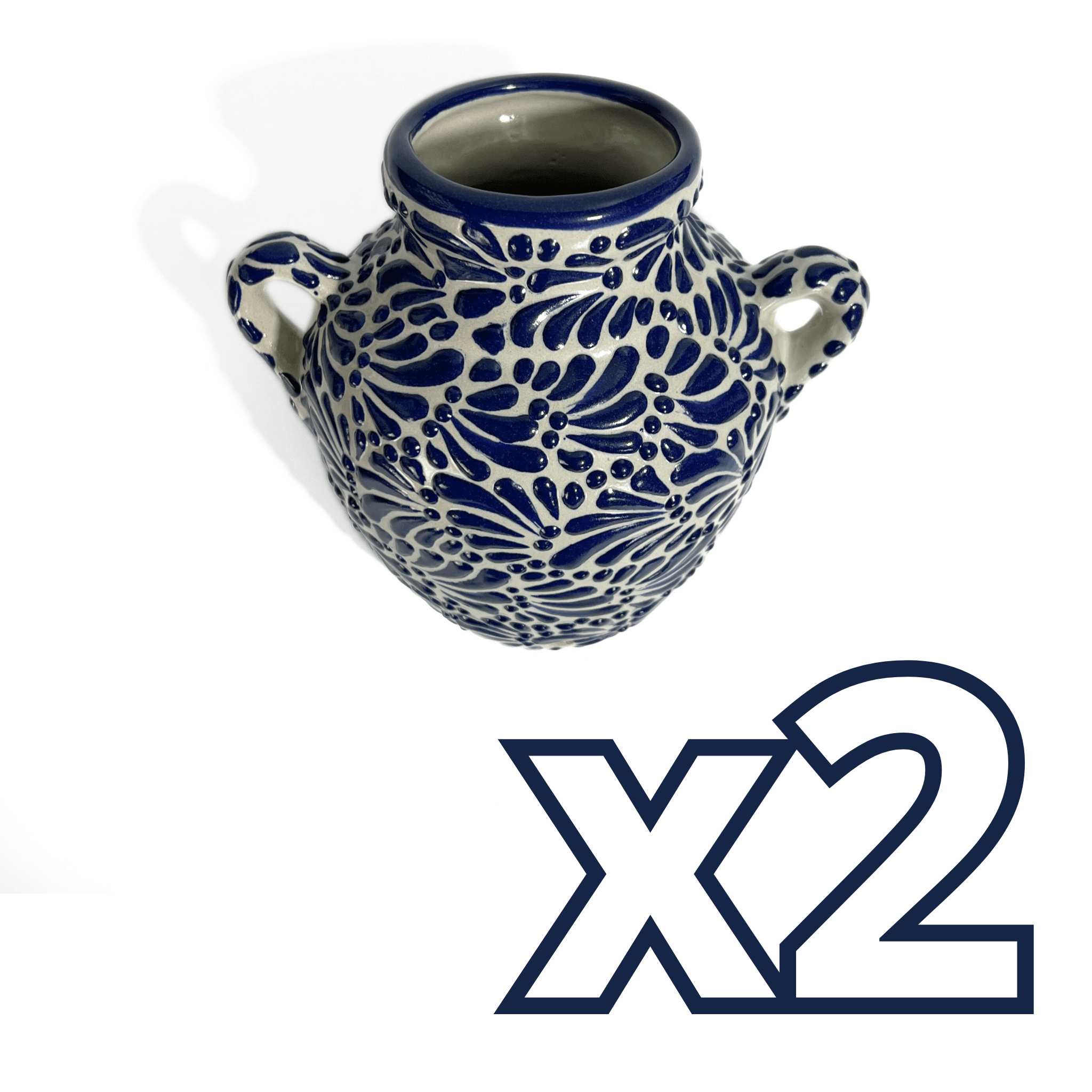 MACETA CUBANA CHICA FONDO TRADICIONAL MIK AZUL COBALTO