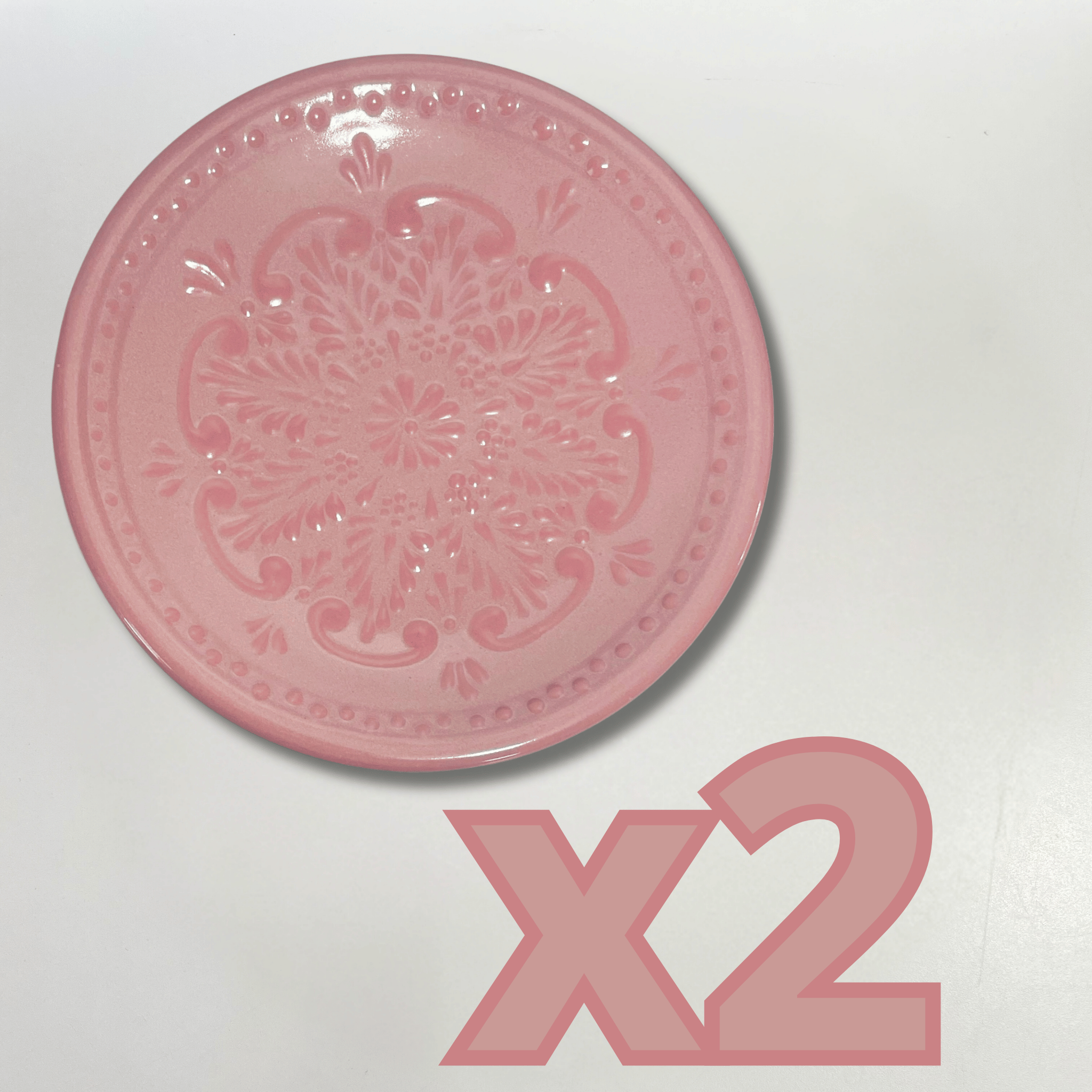 PLATO PLANO FONDO ROSA ONDITAS ROSA