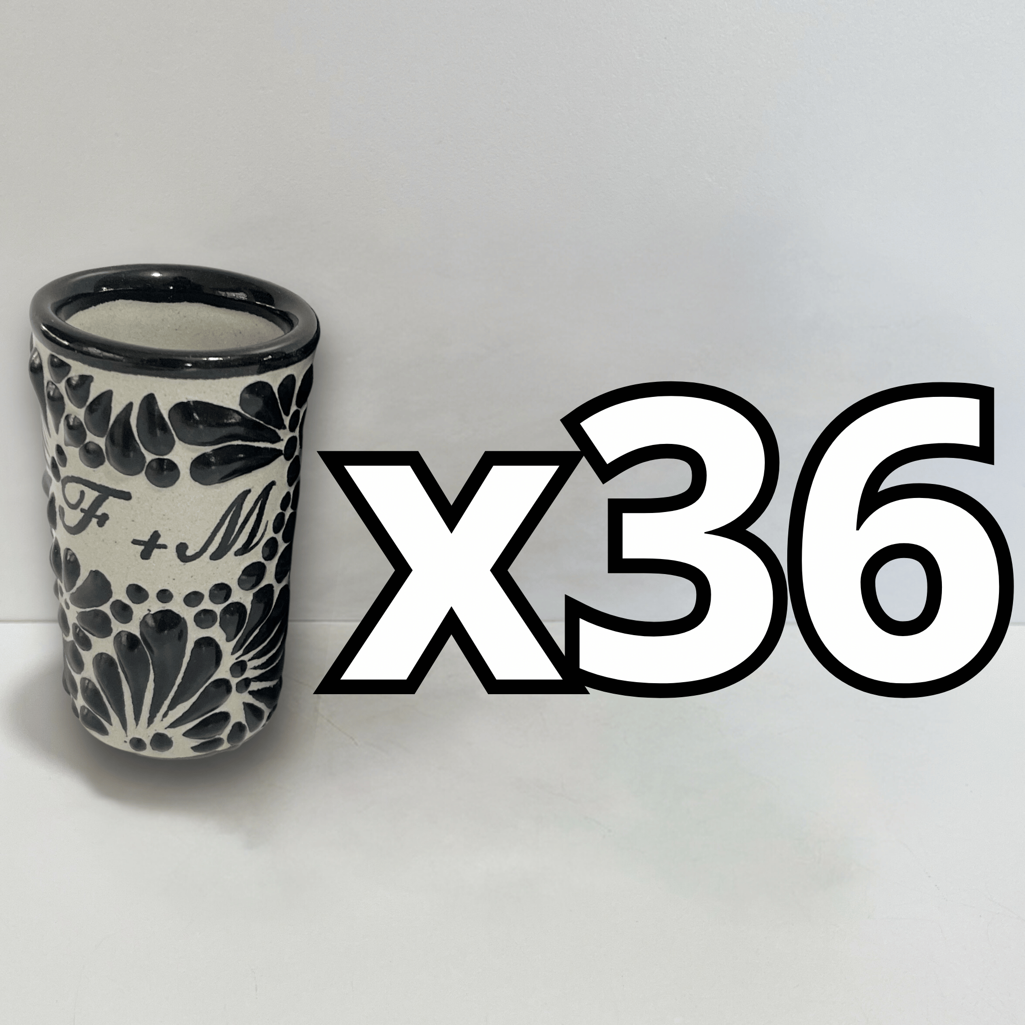 TEQUILERO PERSONALIZADO FONDO BLANCO MIK NEGRO INICIAL + INICIAL
