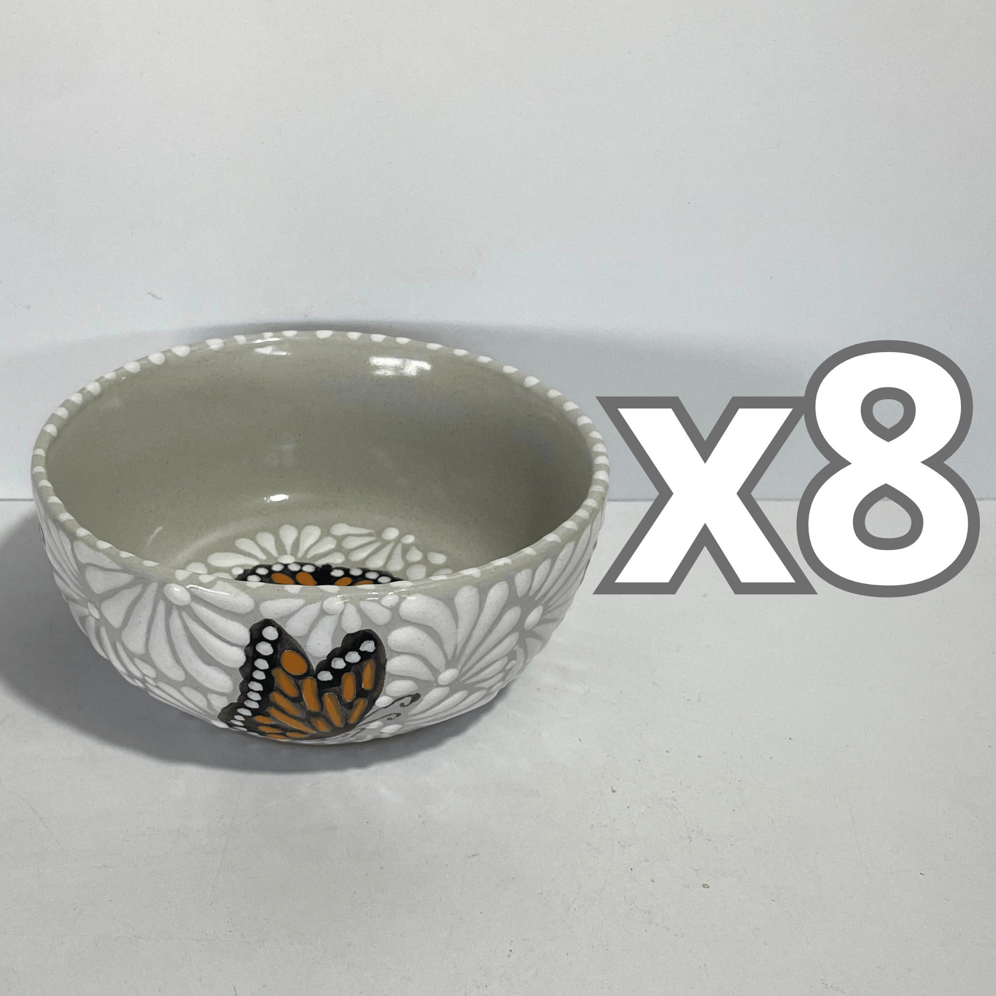 TAZON 15 CM FONDO TRADICIONAL MIK BLANCO MARIPOSAS
