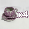 SET 3 PIEZAS CHOCOLATERA GRANDE FONDO TRADICIONAL MIK MORADO