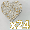 PLATO DE CORAZON 16 CM FONDO BLANCO MIK BLANCO DESTELLOS DE ORO