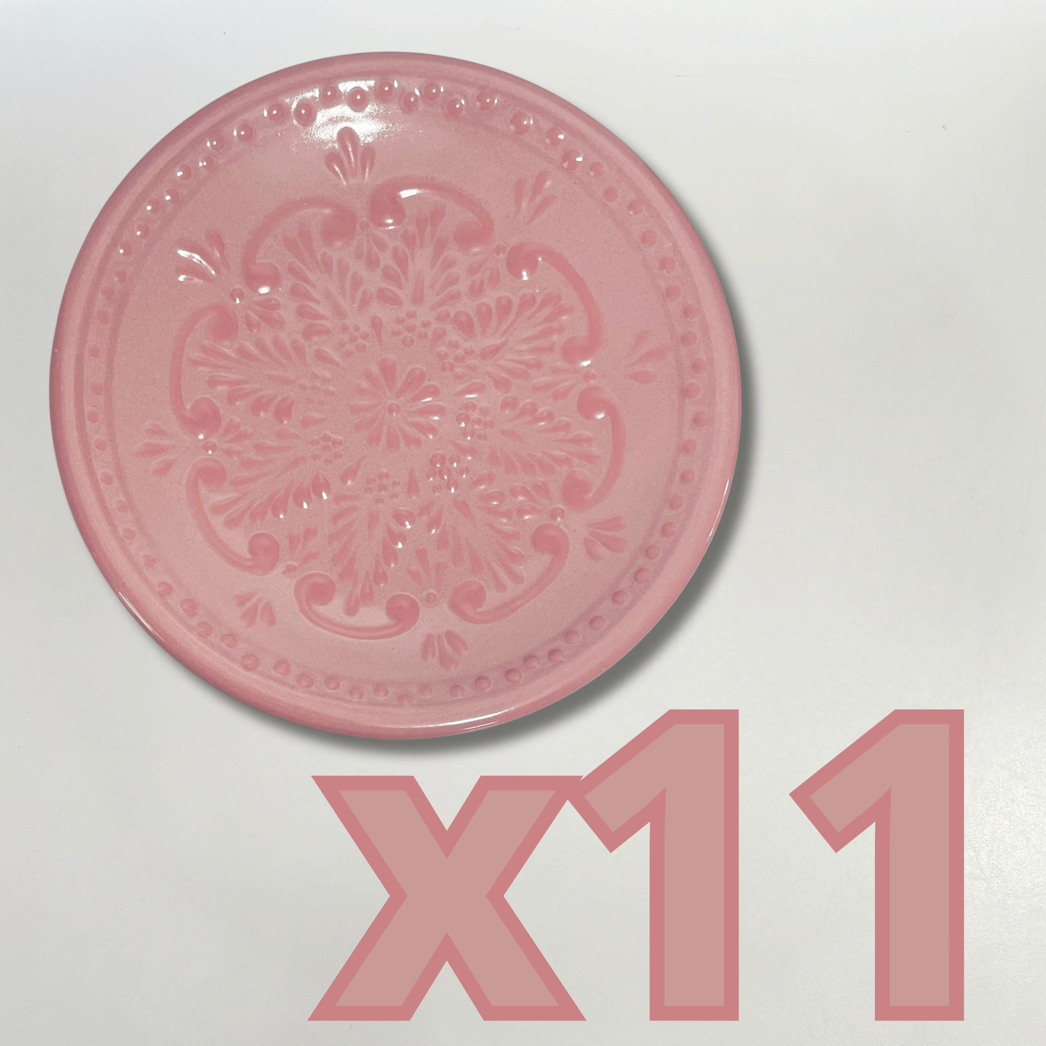 PLATO PLANO FONDO ROSA ONDITAS ROSA