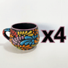 TAZA CHOCOLATERA MEDIANA MULTICOLORES MIK FONDO NEGRO