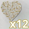 PLATO DE CORAZON 16 CM FONDO BLANCO MIK BLANCO DESTELLOS DE ORO