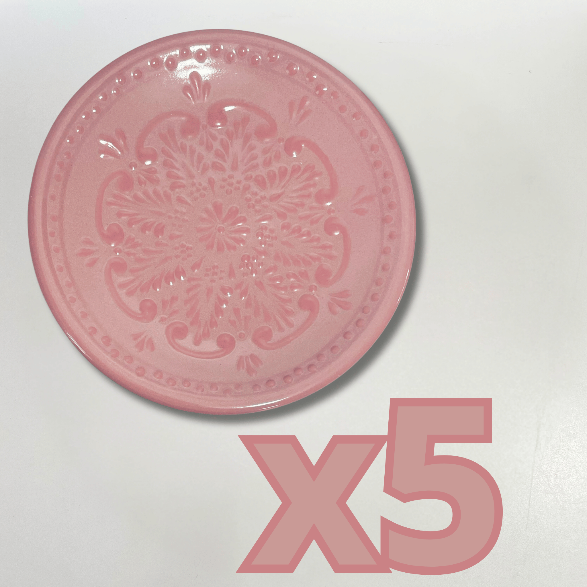 PLATO PLANO FONDO ROSA ONDITAS ROSA