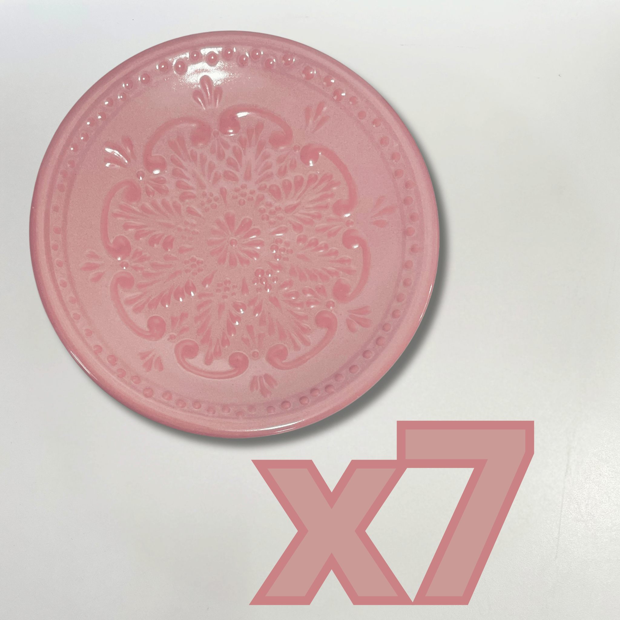 PLATO PLANO FONDO ROSA ONDITAS ROSA