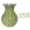 FLORERO ONDAS 20 CM FONDO TRADICIONAL MIK VERDE LIMON