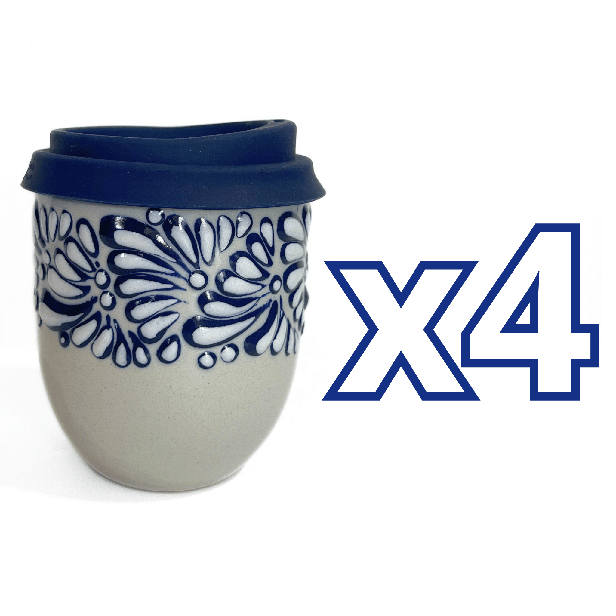 TERMO BOLITA FONDO TRADICIONAL MIK CENEFA AZUL COBALTO GOTA DOBLE BLANCO