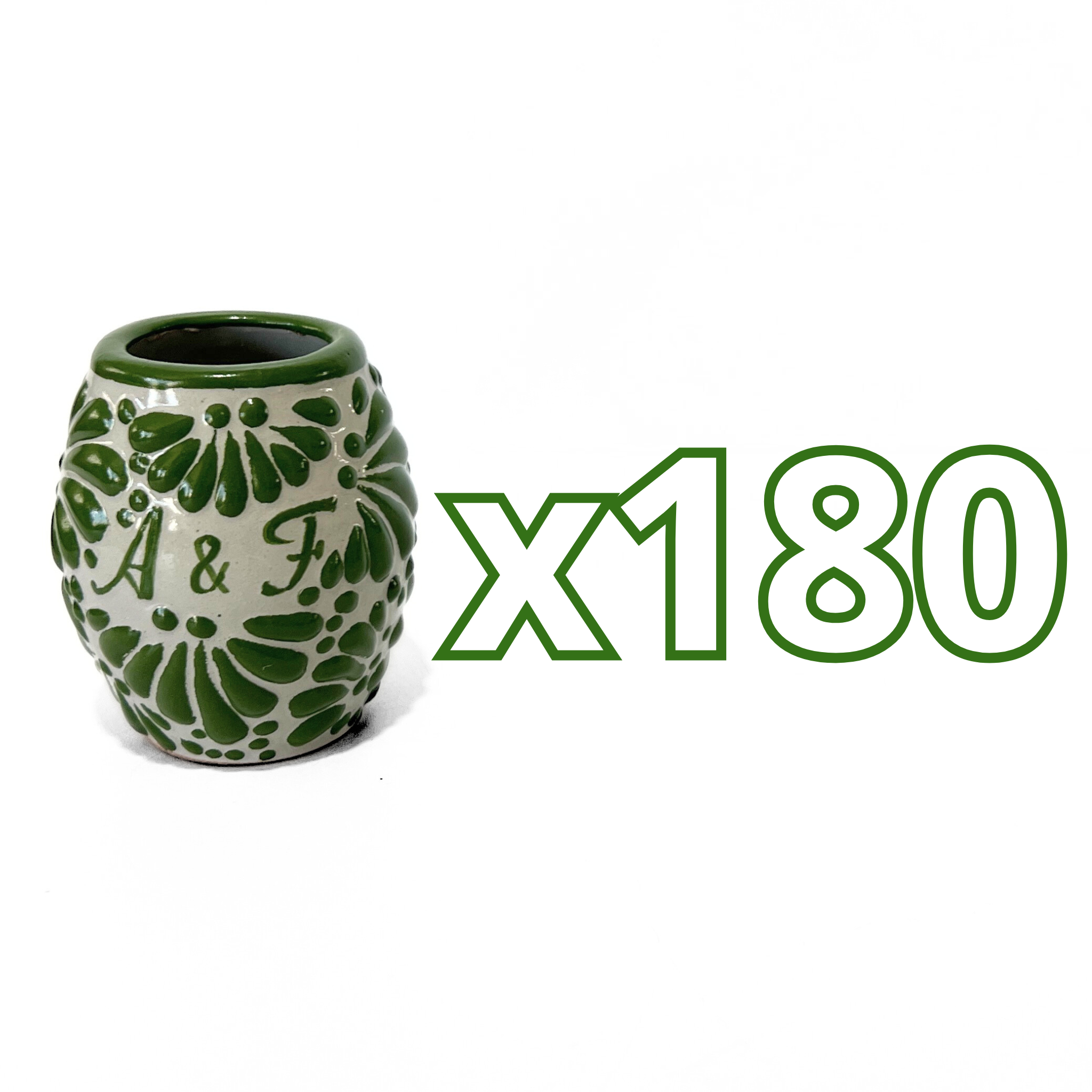 TEQUILERO BARRIL 8 CARACTERES FONDO TRADICIONAL MIK VERDE BANDERA INICIALES