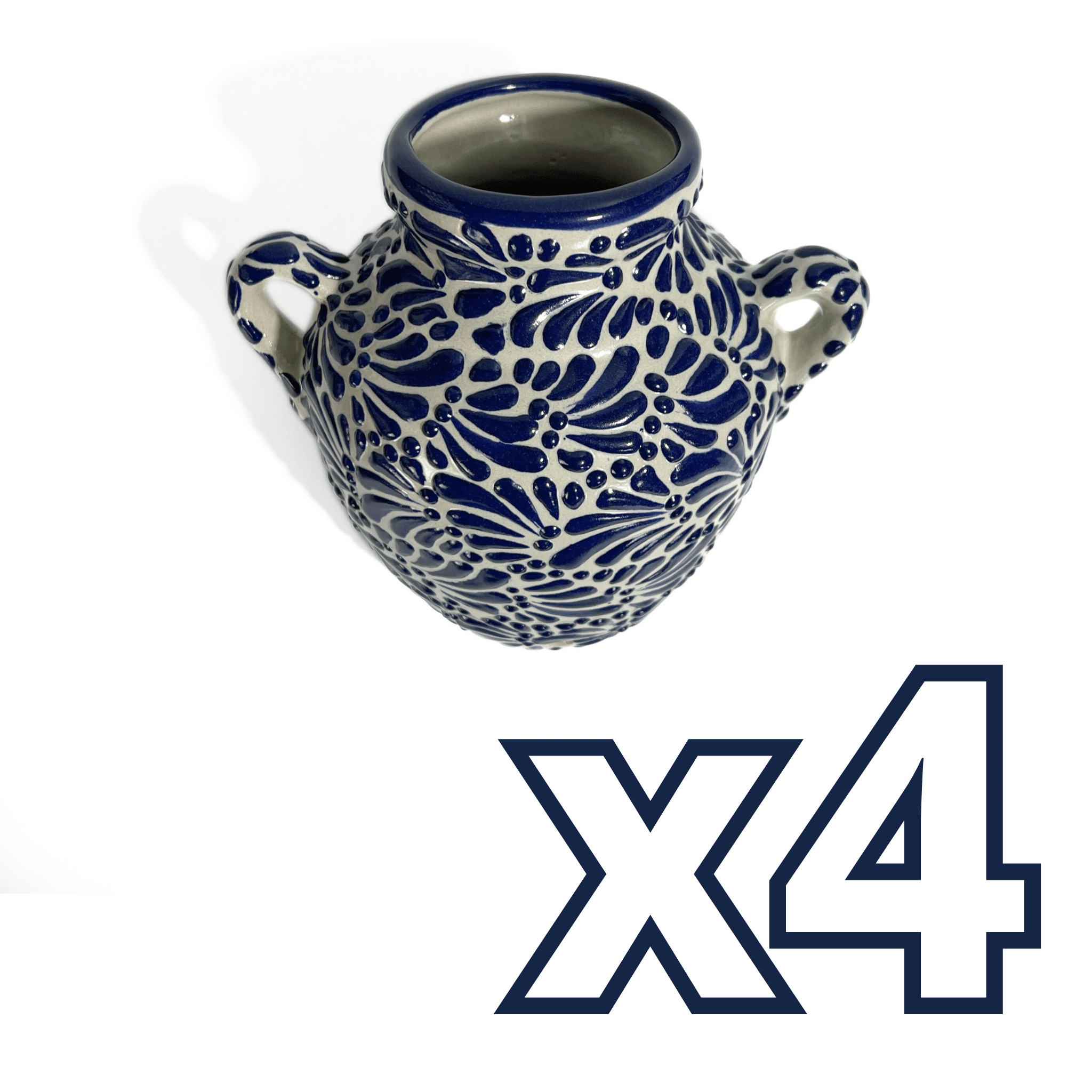 MACETA CUBANA CHICA FONDO TRADICIONAL MIK AZUL COBALTO