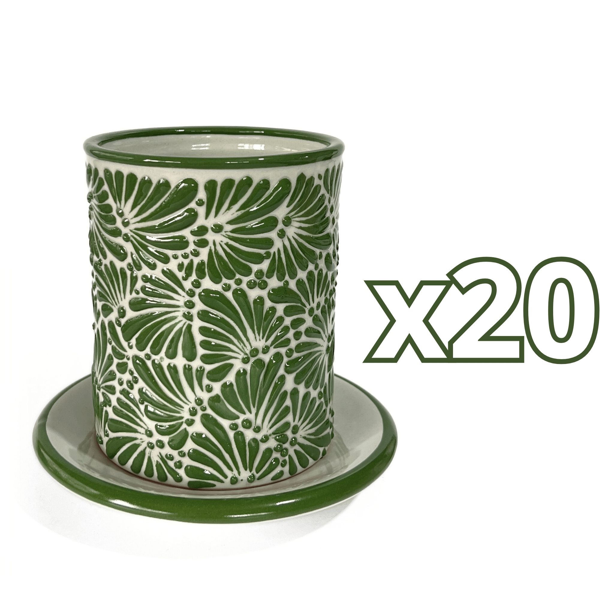 MACETA CILINDRO 15 CM FONDO TRADICIONAL MIK VERDE BANDERA