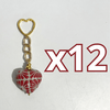 LLAVERO CORAZON INFLADO FONDO TRADICIONAL DECORADO ROJO