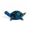 TORTUGA FLORES ALEBRIJE DE MADERA AZUL