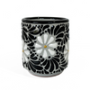 TAZA RECTA ESTANDAR FONDO TRADICIONAL MIK NEGRO MARGARITAS