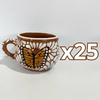TAZA CHOCOLATERA MEDIANA FONDO CAFE MIK BLANCO MARIPOSAS