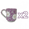 TAZA RECTA ESTANDAR FONDO TRADICIONAL MIK MORADO MARGARITAS