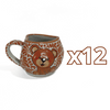 TAZA FORMA CORAZON CHOCOLATERA GRANDE FONDO TRADICIONAL MIK TERRACOTA OSITO COMPLETO
