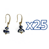 ARETES ESFERA Y DONA FONDO TRADICIONAL DECORADO AZUL COBALTO