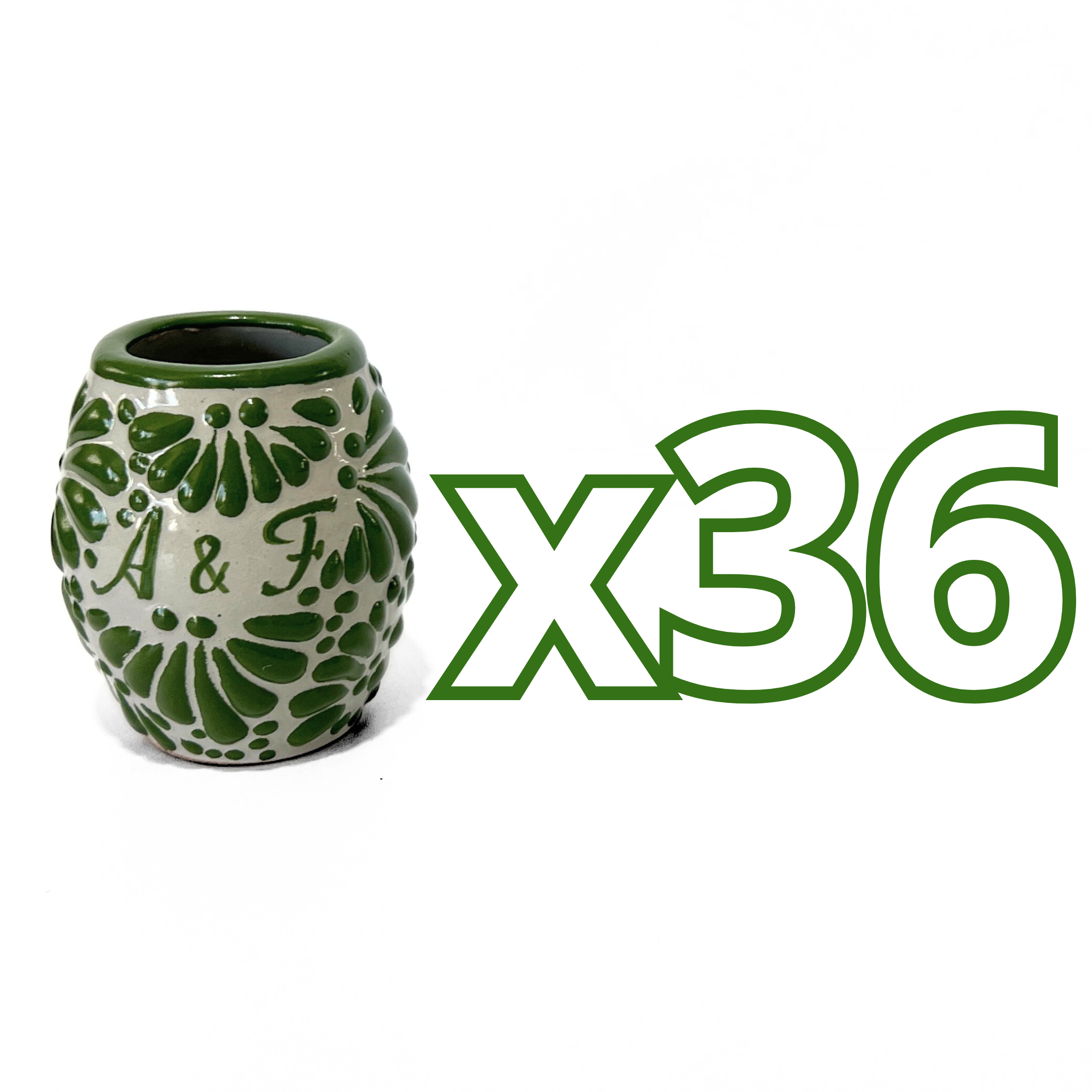 TEQUILERO BARRIL 8 CARACTERES FONDO TRADICIONAL MIK VERDE BANDERA INICIALES
