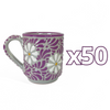 TAZA RECTA ESTANDAR FONDO TRADICIONAL MIK MORADO MARGARITAS