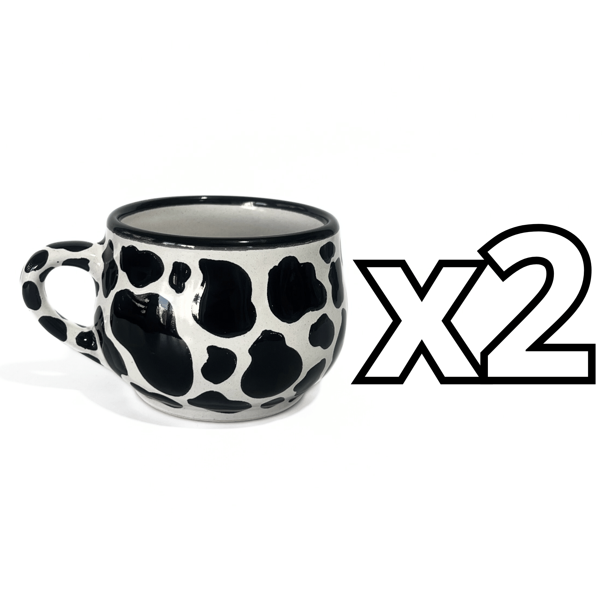 TAZA CHOCOLATERA MEDIANA DECORADO VACA