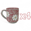 TAZA RECTA ESTANDAR FONDO TRADICIONAL MIK ROSA MARGARITAS