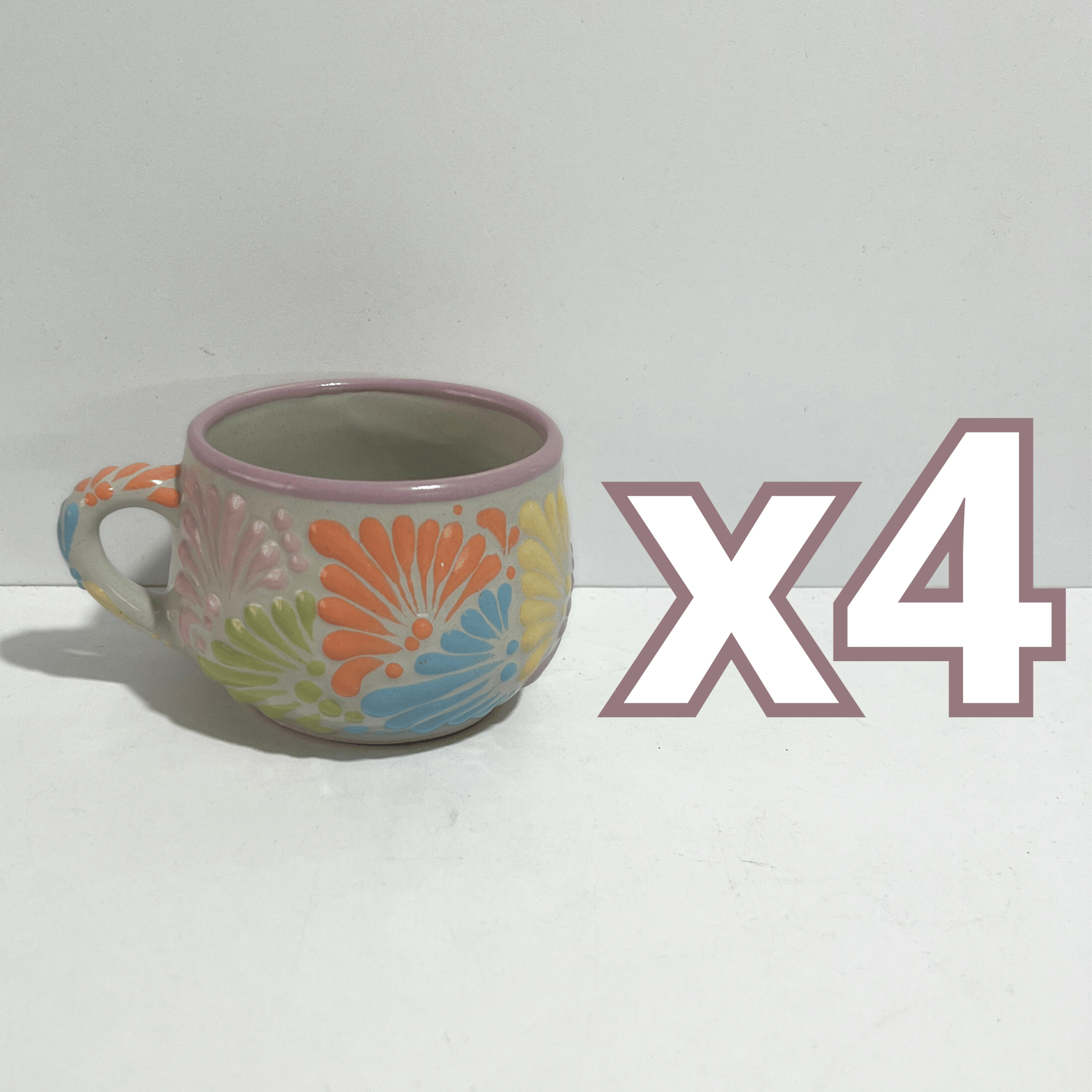 TAZA CHOCOLATERA MEDIANA MIK COLORES PASTEL