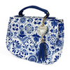 BOLSO COLOR AZUL COBALTO ESTILO TALAVERA CON LLAVERO