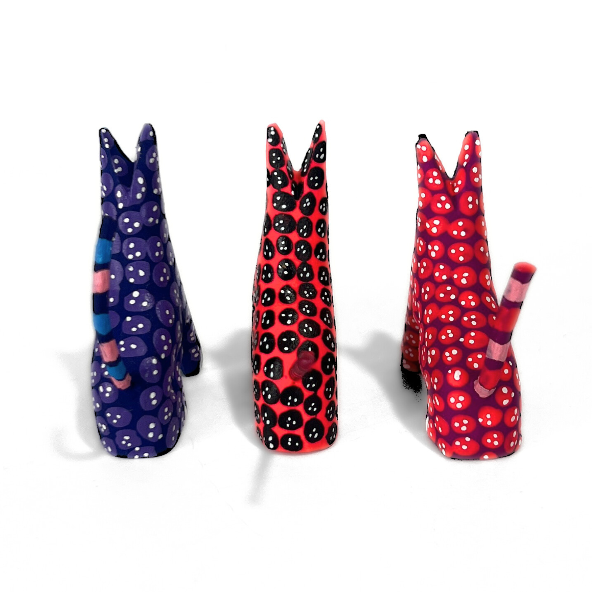 PAQUETE ALEBRIJE DE MADERA PERRO PUNTOS