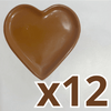 PLATO DE CORAZON 16 CM FONDO COLOR CAFE LISO