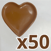 PLATO DE CORAZON 16 CM FONDO COLOR CAFE LISO