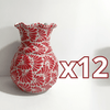 FLORERO ONDAS 20 CM FONDO TRADICIONAL MIK ROJO
