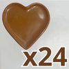 PLATO DE CORAZON 16 CM FONDO COLOR CAFE LISO