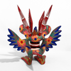 ALEBRIJE DE MADERA ROJO FLORES