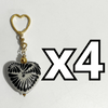 LLAVERO CORAZON 5 CM TRIDIMENSIONAL FONDO TRADICIONAL CENEFA NEGRO