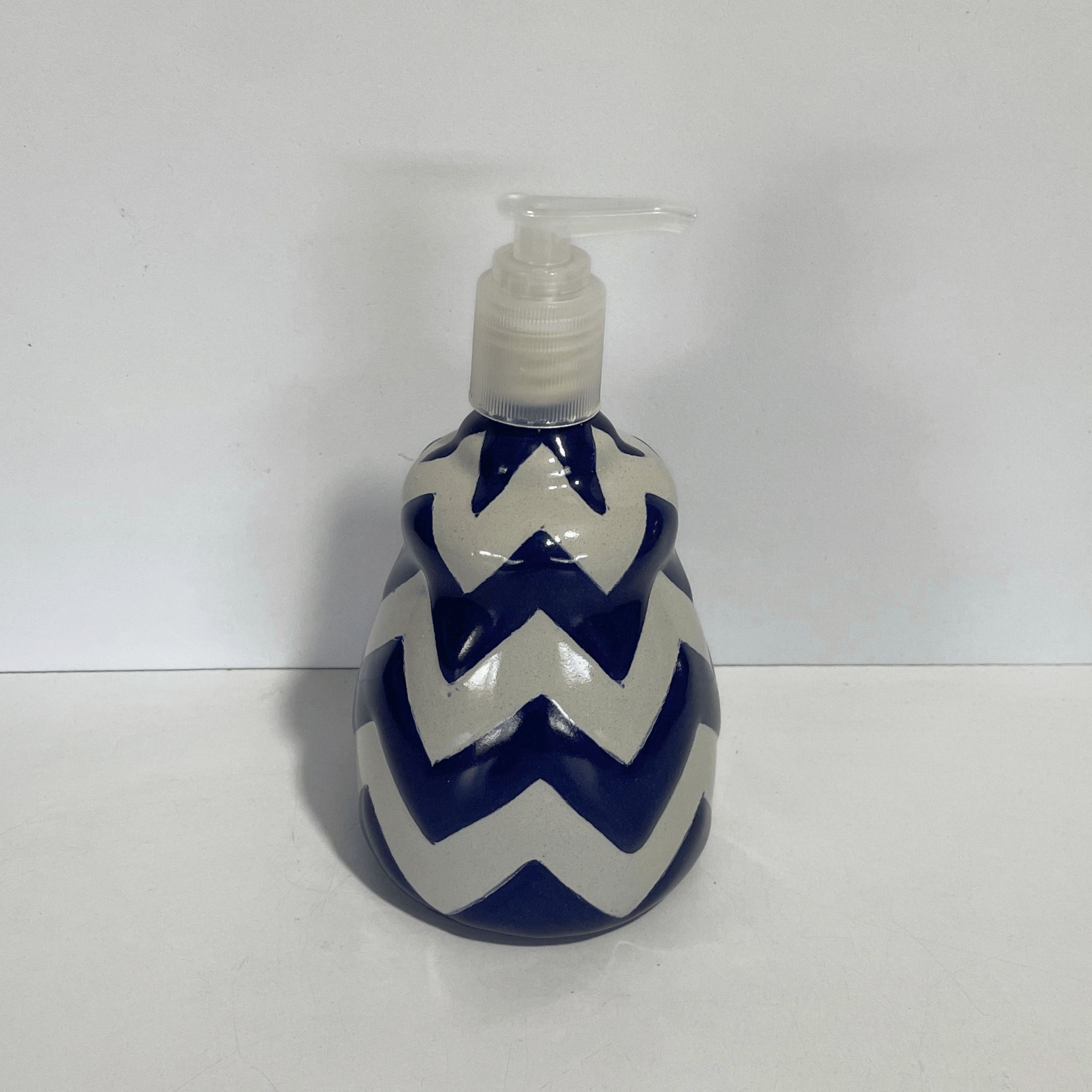 JABONERA FONDO TRADICIONAL ZIGZAG AZUL COBALTO